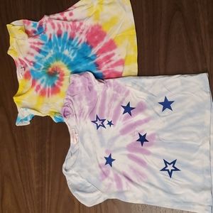 Bundle 2 girls tie dye tops